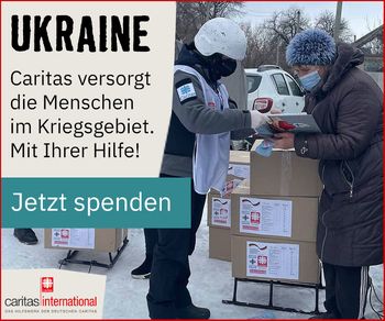 Caritas Spendenbanner Ukraine